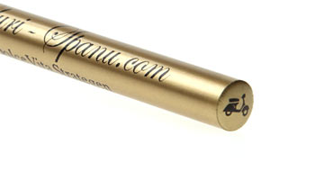 Vespa imprint on golden end cap