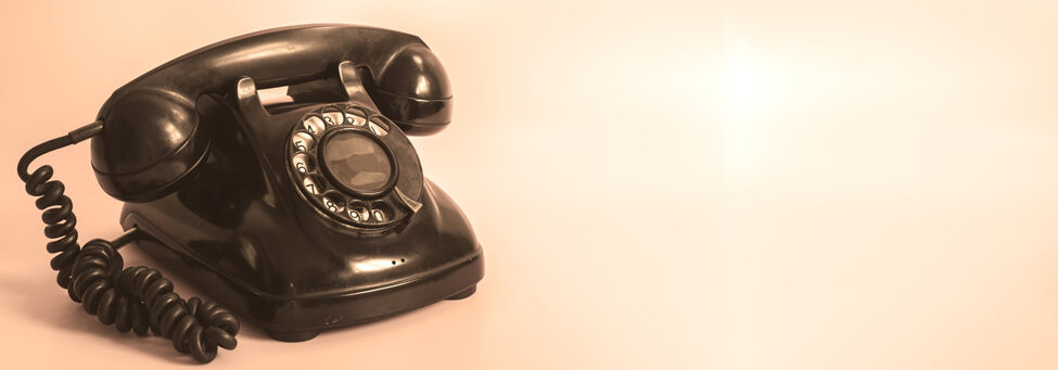 old telephone on monochrome background