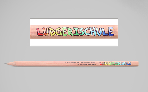 Digitaldruck auf dreieckigem Natur Bleistift