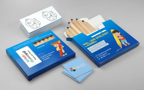 memo cards for coloring together with 6 Jumbo colored pencils