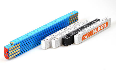 imprinted folding rules with 2 m and 1 m