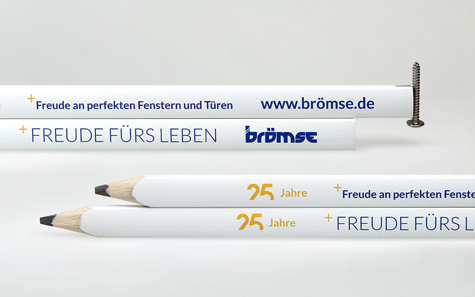 Carpenter pencil with magnet, imprint on both sides