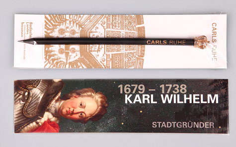 Lesezeichenverpackung mit individuellem Druck und Kronen Bleistift