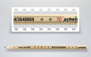 XXL pencil with imprinted scale