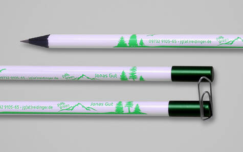 Bleistift als Visitenkarte